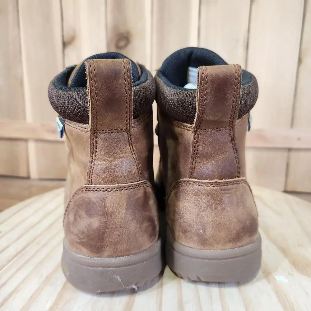 Lems Boulder Summit WP Boots Womens 6 Brown Leather Waterproof Hiking Combat